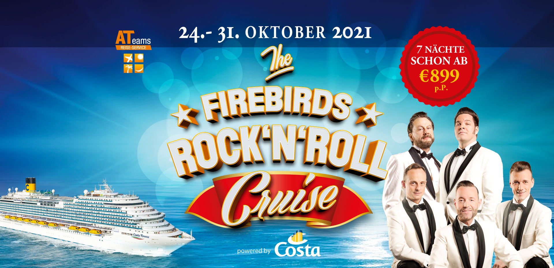 Mittelmeer-Kreuzfahrt mit den Firebirds - Rock'n'Roll Cruise